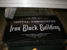 The Iron Block Building.