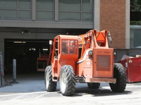 The garage entrance to the new downtown Marriott.