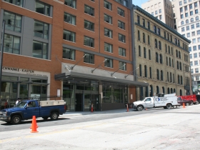 The main entrance to the Marriott.