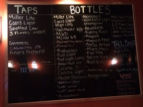 Drink menu
