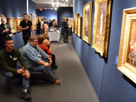 Food and art filled the galleries many walls