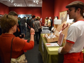 Riverwest's Bolanzo Artisan Meats served samples of dry cured salami