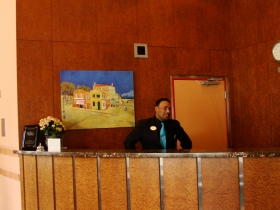Front desk.