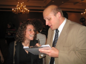 Ald. Nik Kovac signs the nomination papers for Judge Rebecca Dallet.