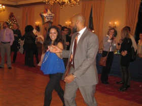 Barnes takes to the dance floor.