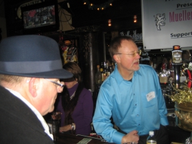 Bruce Murphy working the bar.
