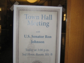 Town hall notice.