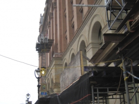 Scaffolding on City Hall.