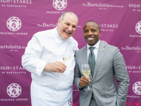 High Stakes Opening, Paul Bartolotta and Mayor Cavalier Johnson. Photo Credit: Melissa Miller.