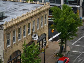 George Watts seen from Hotel Metro.