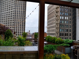 The 411 Building as seen from the roof of Hotel Metro.