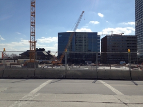 Construction of the Northwestern Mutual Tower and Commons.