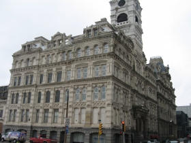 Evidence is visible of the interior improvements from the outside of the Mackie Building