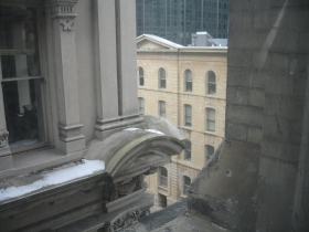 A view of the Mitchell Building from the Mackie Building