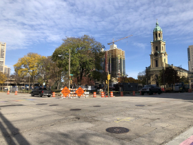 Cathedral Square Park Construction