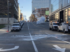 Steam Release from Water Main Break