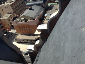 Looking down from City Hall.