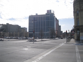 Intersection of N. Water and E. Knapp streets - looking south.