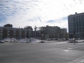 Intersection of N. Water and E. Knapp streets - looking southeast.
