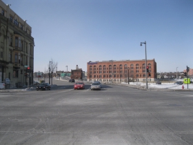 Intersection of N. Water and E. Knapp streets - looking west.