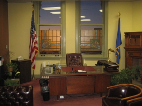 The Common Council President's office is on the northwest corner of the second floor of City Hall.