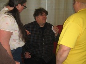 WMSE's Tom Crawford holds court.