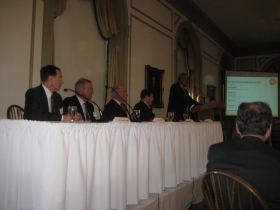 The panelists included, at left, Aurora CEO and House Confidential honoree Dr. Nick Turkal.
