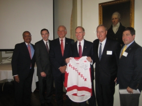 The panelists pose.