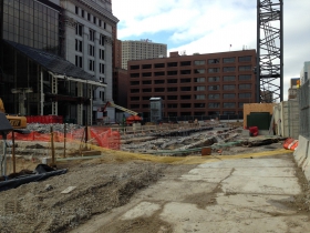 Construction of the Northwestern Mutual Tower and Commons.