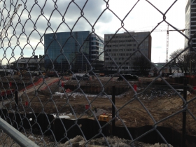 Construction of the Northwestern Mutual Tower and Commons.