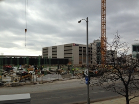 Construction of 833 East.