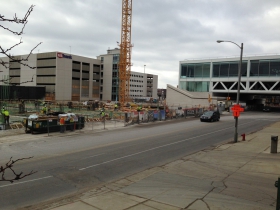 Construction of 833 East.
