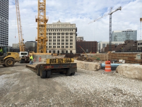 Construction of the Northwestern Mutual Tower and Commons.