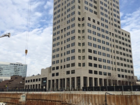 Construction of the Northwestern Mutual Tower and Commons.