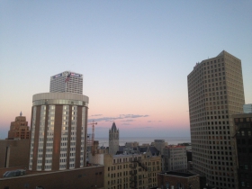 The view from the top of the Milwaukee Athletic Club.