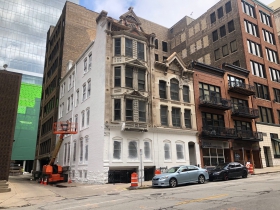 216-222 E. Mason St. During Painting