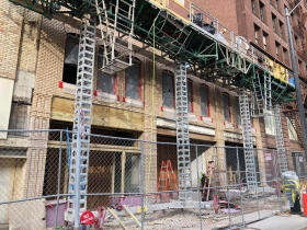627-637 N. Broadway Facade Installation