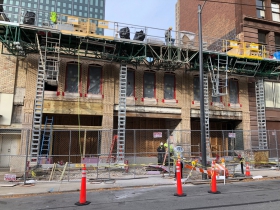 627-637 N. Broadway Facade Installation
