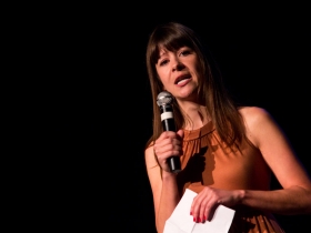 Anna introducing the moderators