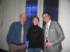 Nik Kovac, Grace Fuhr and Tim Kenney