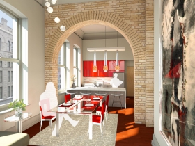 Mackie Building Kitchen Rendering