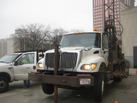 Test bore work at the Marcus Center for the Performing Arts.