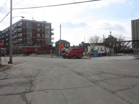 New construction at the south end of Jefferson Street