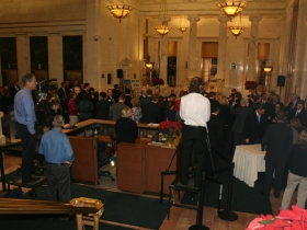 Crowd before Press Conference