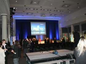 The crowd disperses after the NML announcement.