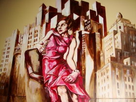 Mural at Hotel Metro.