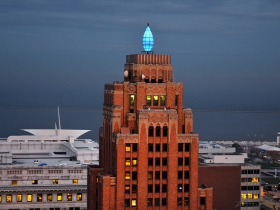 Wisconsin Gas Light Building, seen from atop the Pfister.