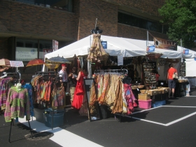 Wares for sale at Bastille Days.