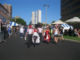 Performers at Bastille Days.
