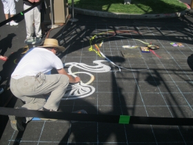 Chalk art.